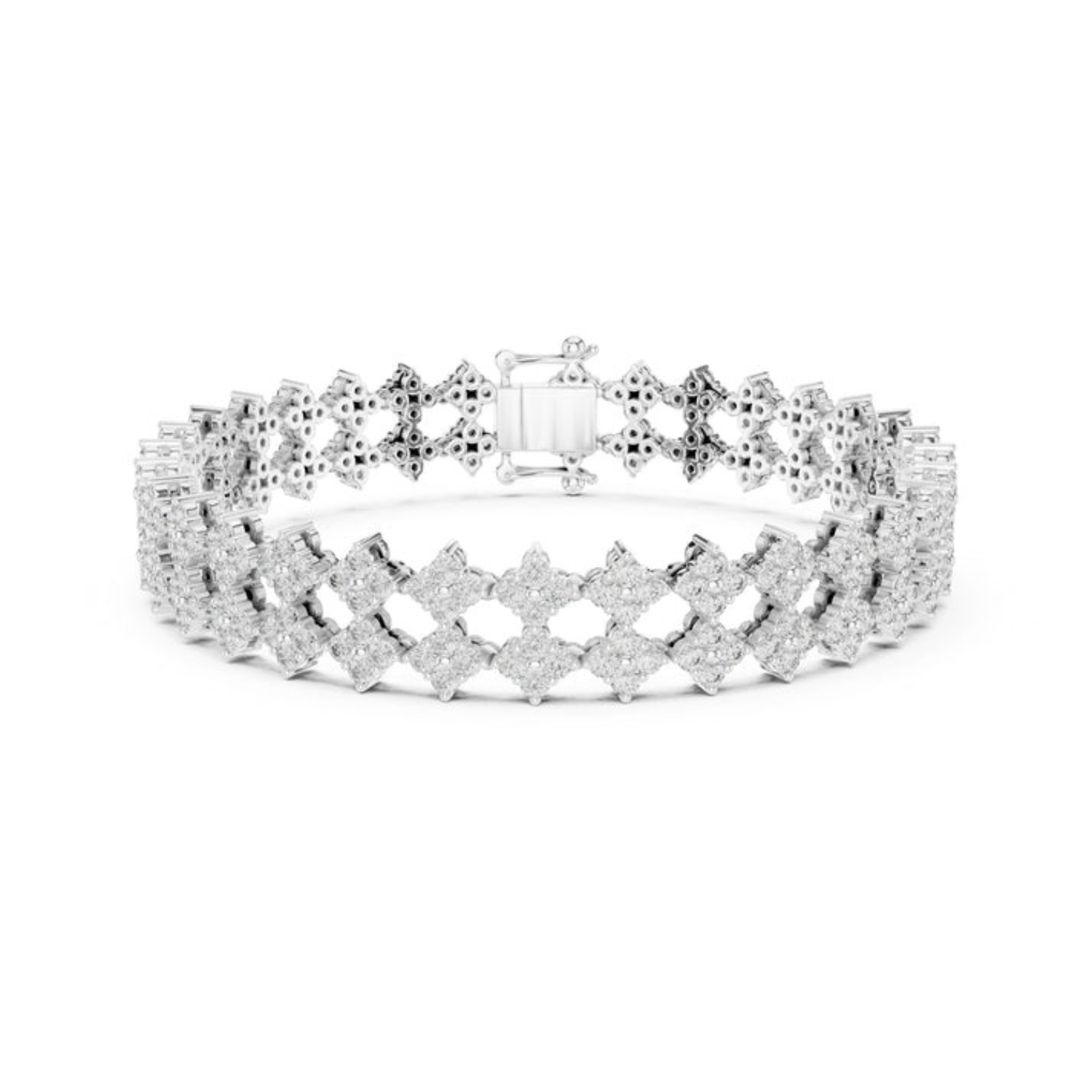 18k Yellow Gold Round Lab-Grown Diamond Wedding Bracelet for Women | Pure Carat