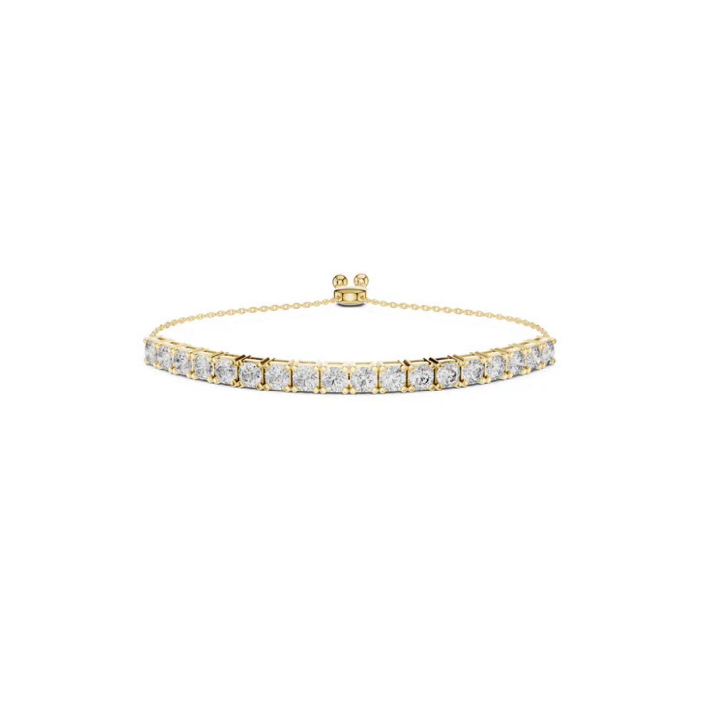 Women’s Party Wear Bracelet in 14K Yellow Gold with Round Lab-Grown Diamonds - Pure Carat