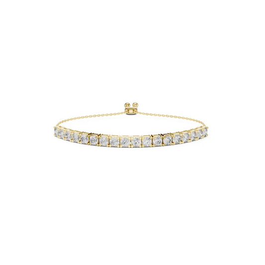 Women’s Party Wear Bracelet in 14K Yellow Gold with Round Lab-Grown Diamonds - Pure Carat