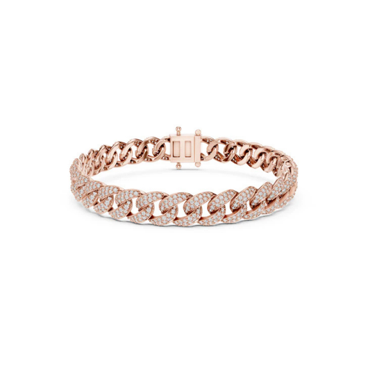 Women's Wedding Diamond Bracelet - Round Lab-Grown Stone in 18K Yellow Gold - Pure Carat