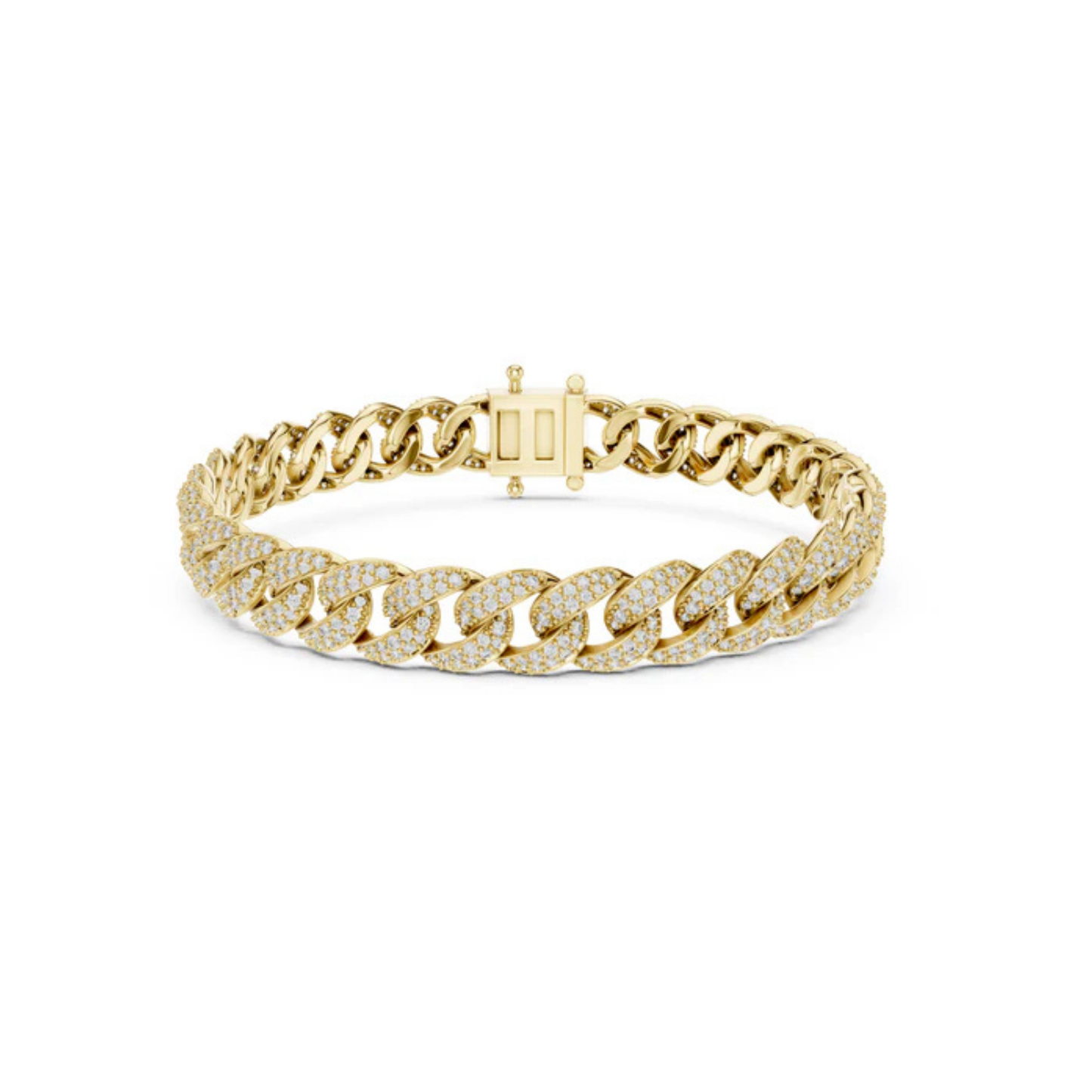 Women's Wedding Diamond Bracelet - Round Lab-Grown Stone in 18K Yellow Gold - Pure Carat