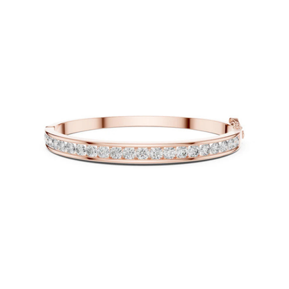 18K Yellow Gold Round Lab-Grown Diamond Bracelet for Women - Everyday Wear - Pure Carat