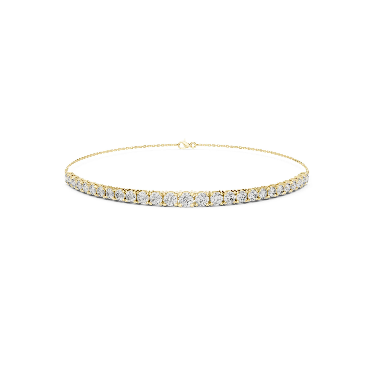 14K Yellow Gold Round Cut Lab-Grown Diamond Bracelet for Women – Pure Carat