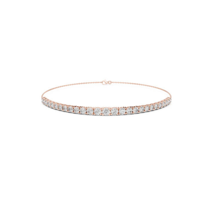 14K Yellow Gold Round Cut Lab-Grown Diamond Bracelet for Women – Pure Carat