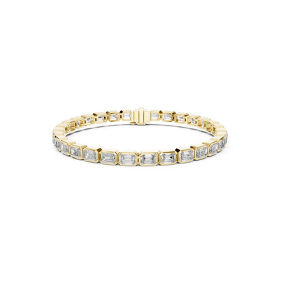 Emerald Lab-Grown Diamond Bracelet in 14K White Gold - Bridal Jewellery - Pure Carat