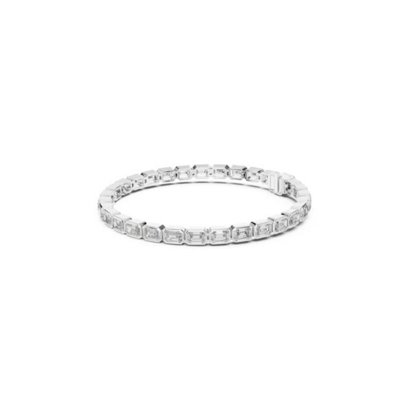 Emerald Lab-Grown Diamond Bracelet in 14K White Gold - Bridal Jewellery - Pure Carat