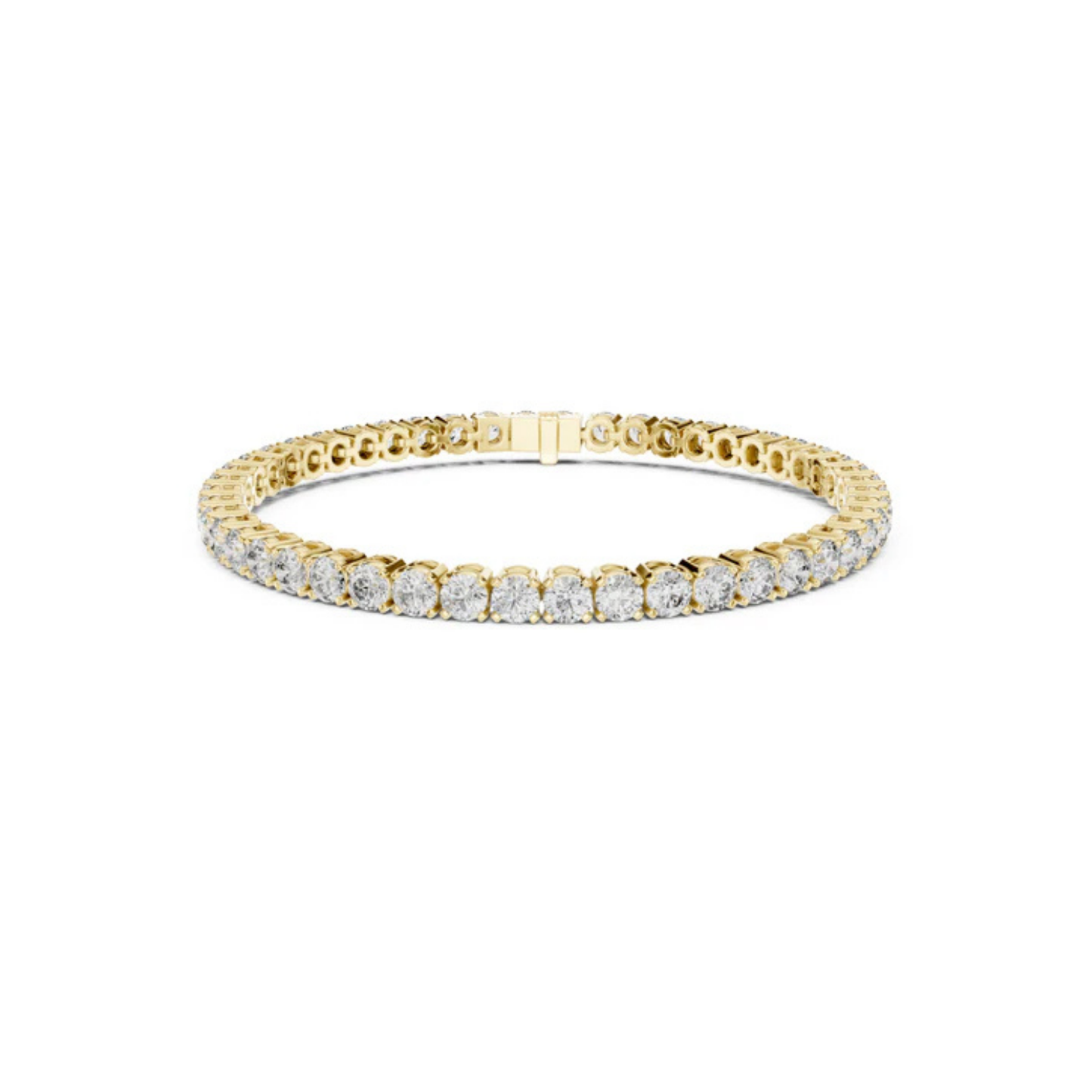 14k Rose Gold Round Lab-Grown Diamond Engagement Bracelet for Women | Pure Carat