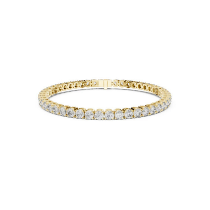 14k Rose Gold Round Lab-Grown Diamond Engagement Bracelet for Women | Pure Carat
