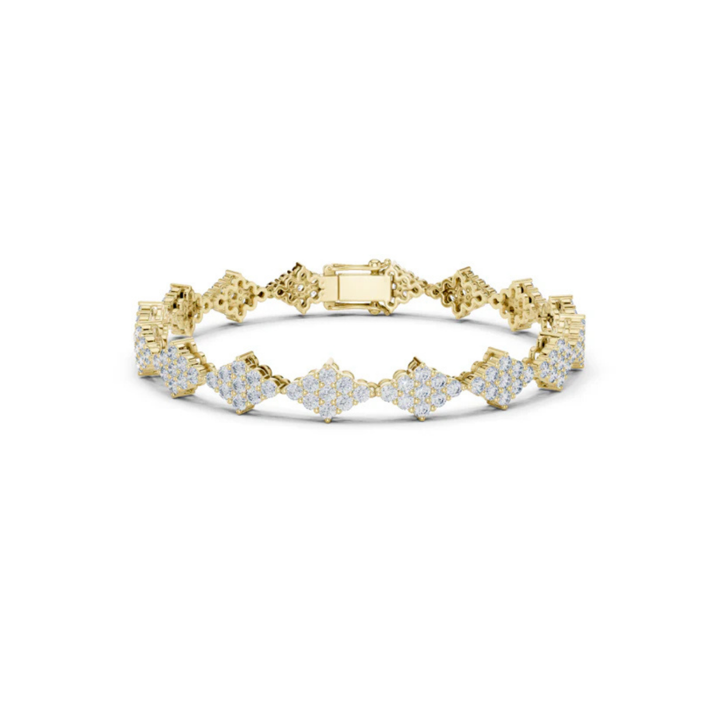 14k White Gold Round Lab-Grown Diamond Anniversary Bracelet for Women | Pure Carat