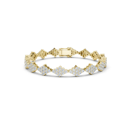 14k White Gold Round Lab-Grown Diamond Anniversary Bracelet for Women | Pure Carat
