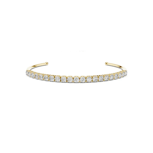 14K White Gold Round Lab-Grown Diamond Bridal Bracelet - Pure Carat