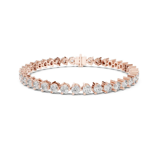 14k Yellow Gold Round Lab-Grown Diamond Wedding Bracelet for Women | Pure Carat