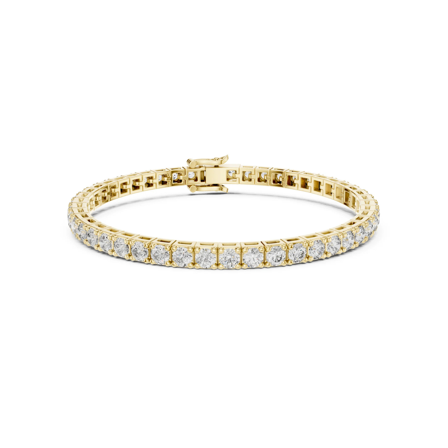 18k Rose Gold Round Lab-Grown Diamond Wedding Bracelet for Women | Pure Carat