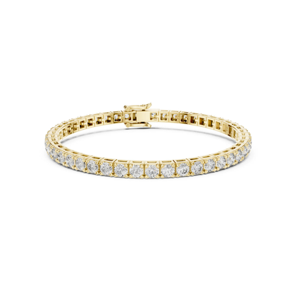 18k Rose Gold Round Lab-Grown Diamond Wedding Bracelet for Women | Pure Carat