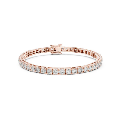 18k Rose Gold Round Lab-Grown Diamond Wedding Bracelet for Women | Pure Carat
