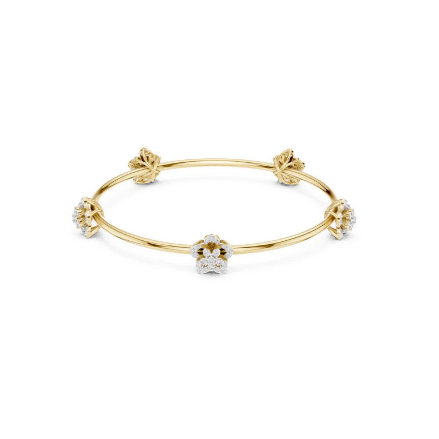 18K White Gold Round Lab-Grown Diamond Bracelet for Women | Office Wear | Pure Carat