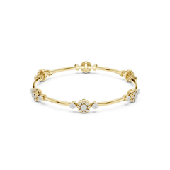 18K Yellow Gold Round Lab-Grown Diamond Bracelet for Women | Everyday Wear | Pure Carat