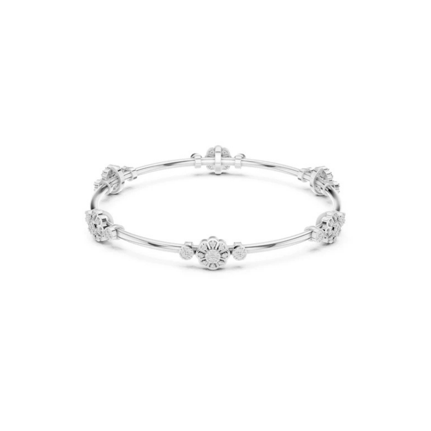 18K Yellow Gold Round Lab-Grown Diamond Bracelet for Women | Everyday Wear | Pure Carat