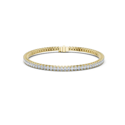 14k Yellow Gold Oval Lab-Grown Diamond Office Wear Bracelet for Women | Pure Carat