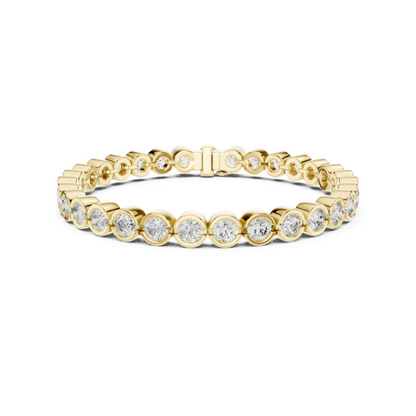 18k White Gold Round Lab-Grown Diamond Anniversary Gift Bracelet | Pure Carat