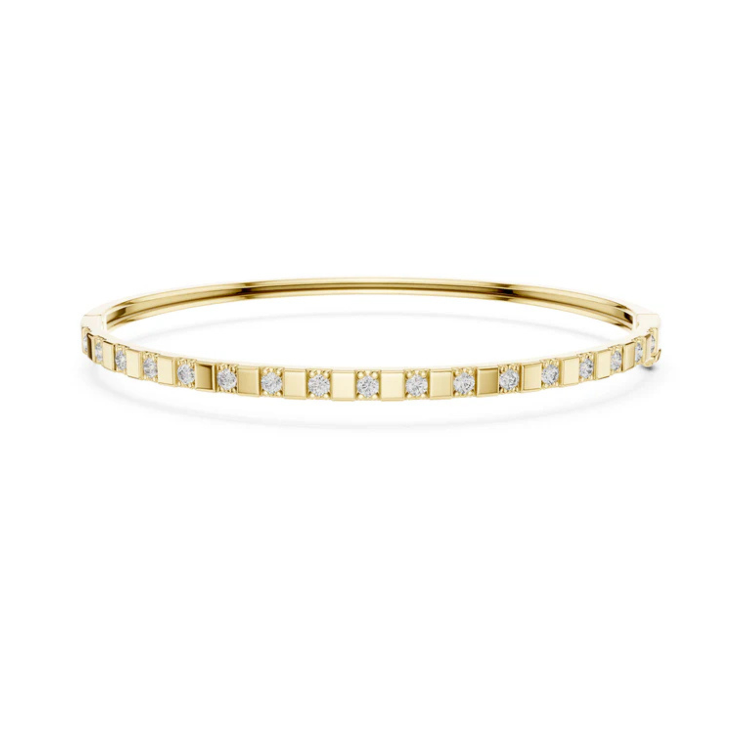 14k White Gold Round Lab-Grown Diamond Office Wear Bracelet | Pure Carat