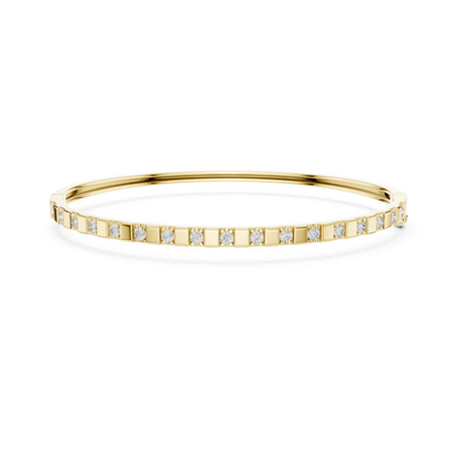 14k White Gold Round Lab-Grown Diamond Office Wear Bracelet | Pure Carat