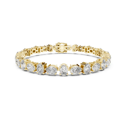 14k Rose Gold Oval Lab-Grown Diamond Everyday Wear Bracelet for Women | Pure Carat