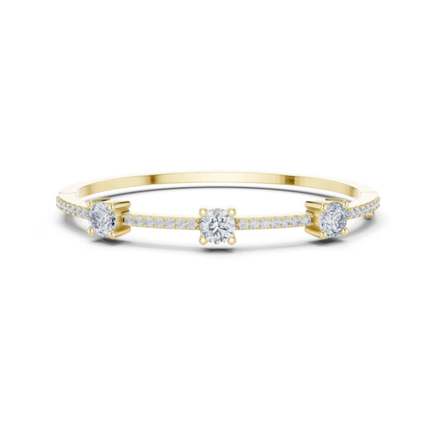 14k White Gold Round Lab-Grown Diamond Office Wear Bracelet for Women | Pure Carat
