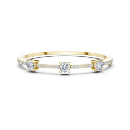 14k White Gold Round Lab-Grown Diamond Office Wear Bracelet for Women | Pure Carat