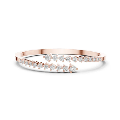 18k Rose Gold Round Lab-Grown Diamond Bridal Bracelet for Women | Pure Carat
