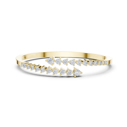 18k Rose Gold Round Lab-Grown Diamond Bridal Bracelet for Women | Pure Carat