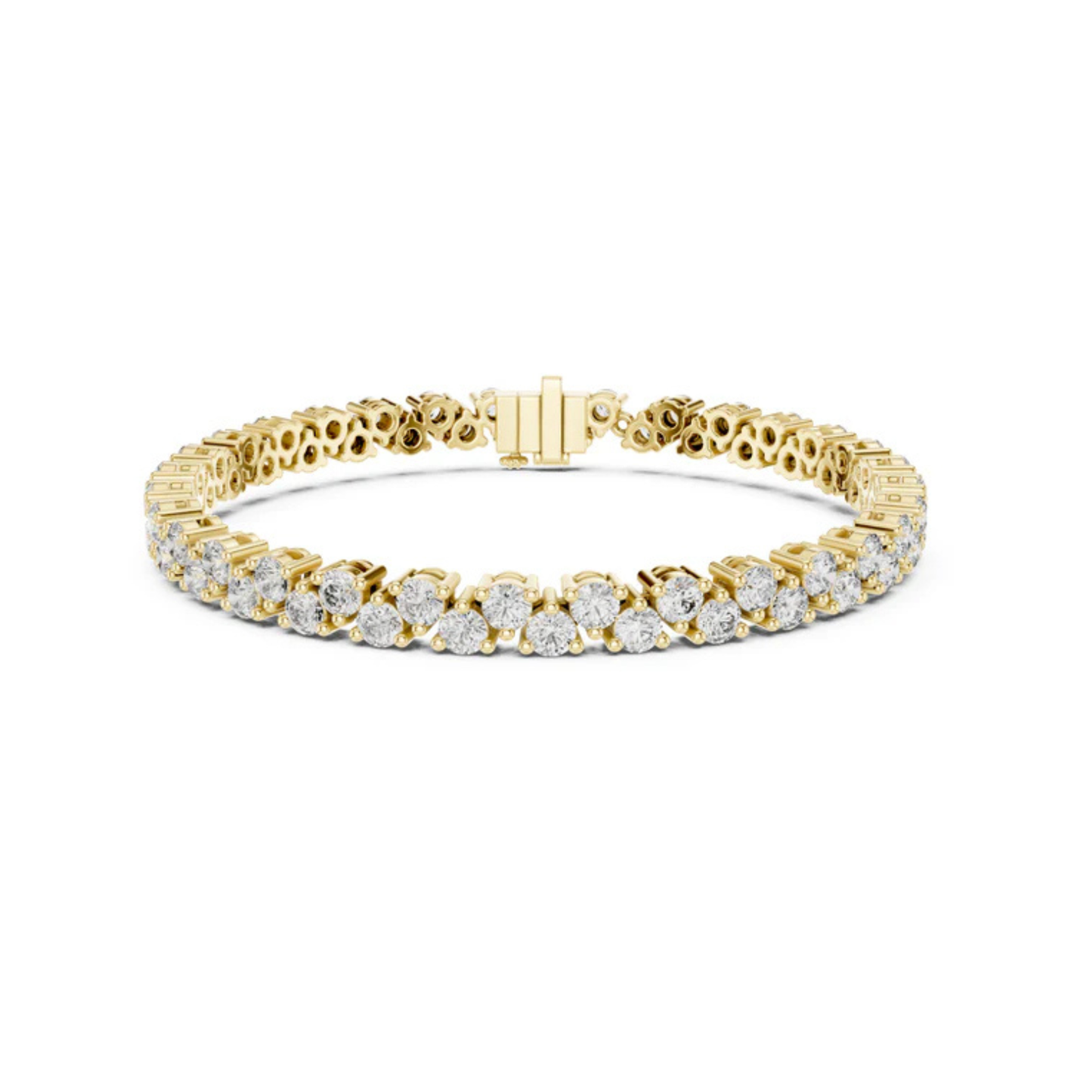 14k Rose Gold Round Lab-Grown Diamond Everyday Wear Bracelet for Women | Pure Carat