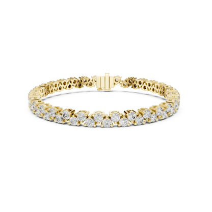 14k Rose Gold Round Lab-Grown Diamond Everyday Wear Bracelet for Women | Pure Carat