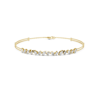 14k Rose Gold Round Lab-Grown Diamond Everyday Wear Bracelet for Women | Pure Carat