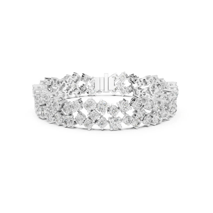 18k Yellow Gold Pear/Oval/Marquise/Emerald Lab-Grown Diamond Anniversary Bracelet | Pure Carat