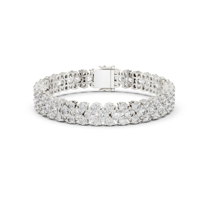 18k White Gold Marquise Lab-Grown Diamond Bridal Bracelet for Women | Pure Carat