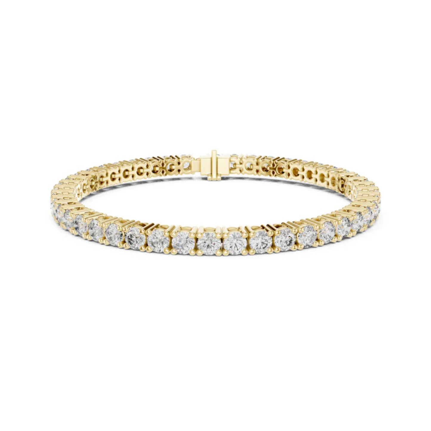 18k Rose Gold Round Lab-Grown Diamond Party Wear Bracelet for Women | Pure Carat