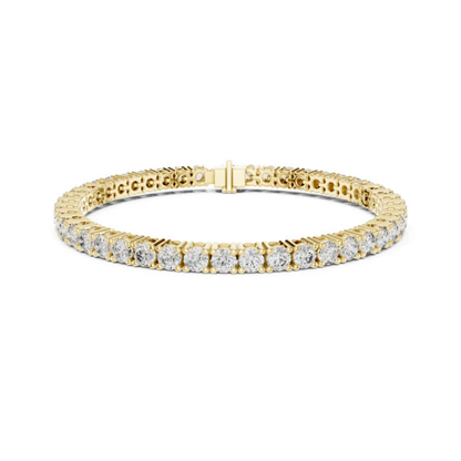 18k Rose Gold Round Lab-Grown Diamond Party Wear Bracelet for Women | Pure Carat