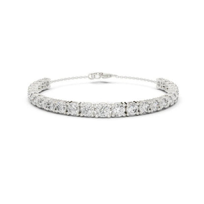 14k Yellow Gold Round Lab-Grown Diamond Bridal Bracelet for Women | Pure Carat