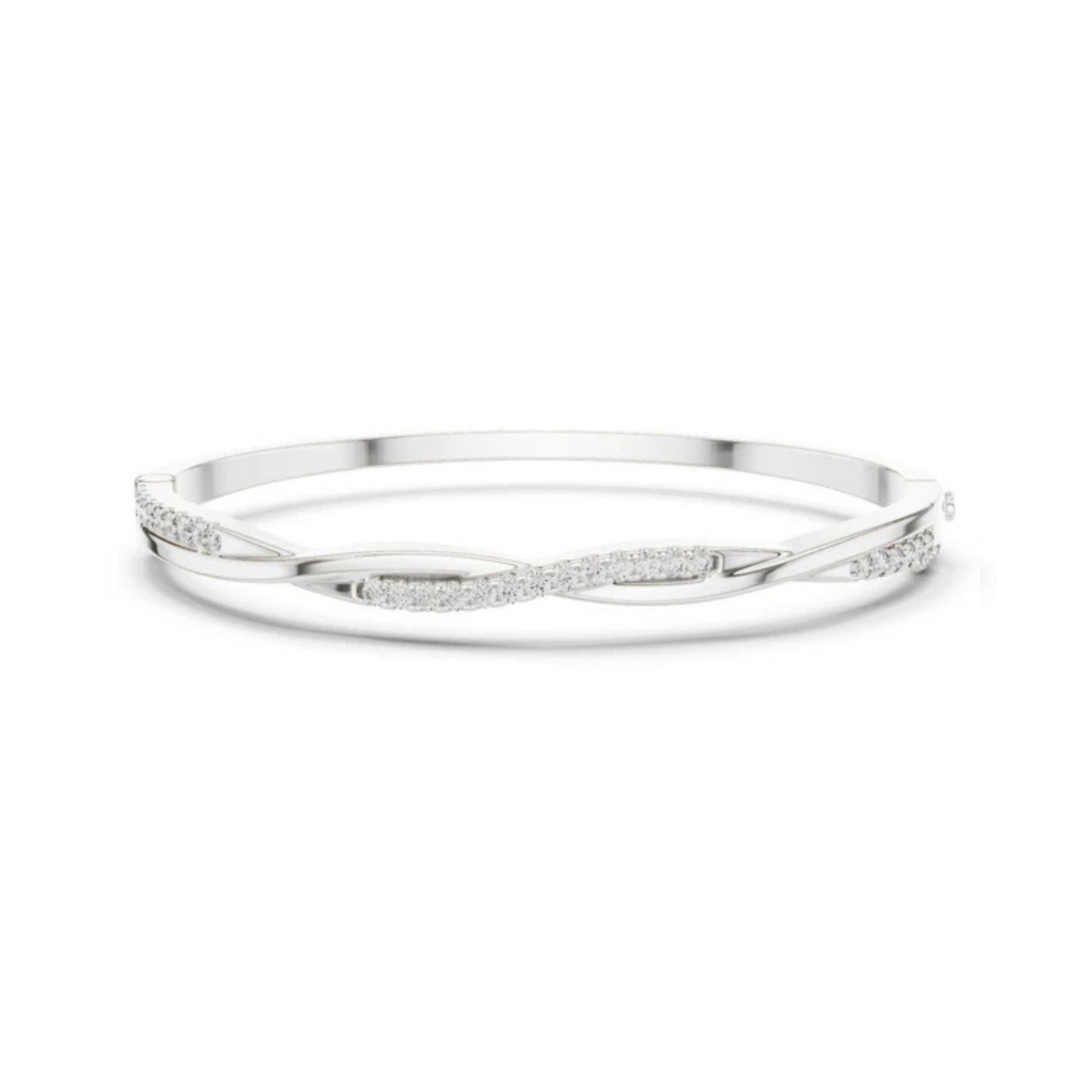 18k Yellow Gold Round Lab-Grown Diamond Wedding Bracelet for Women | Pure Carat