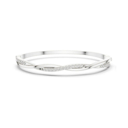 18k Yellow Gold Round Lab-Grown Diamond Wedding Bracelet for Women | Pure Carat