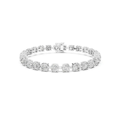 14k Yellow Gold Round Lab-Grown Diamond Office Wear Bracelet for Women | Pure Carat