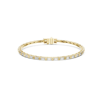 Pure Carat 18K Rose Gold Baguette Cut Diamond Bracelet for Women – Engagement Jewellery