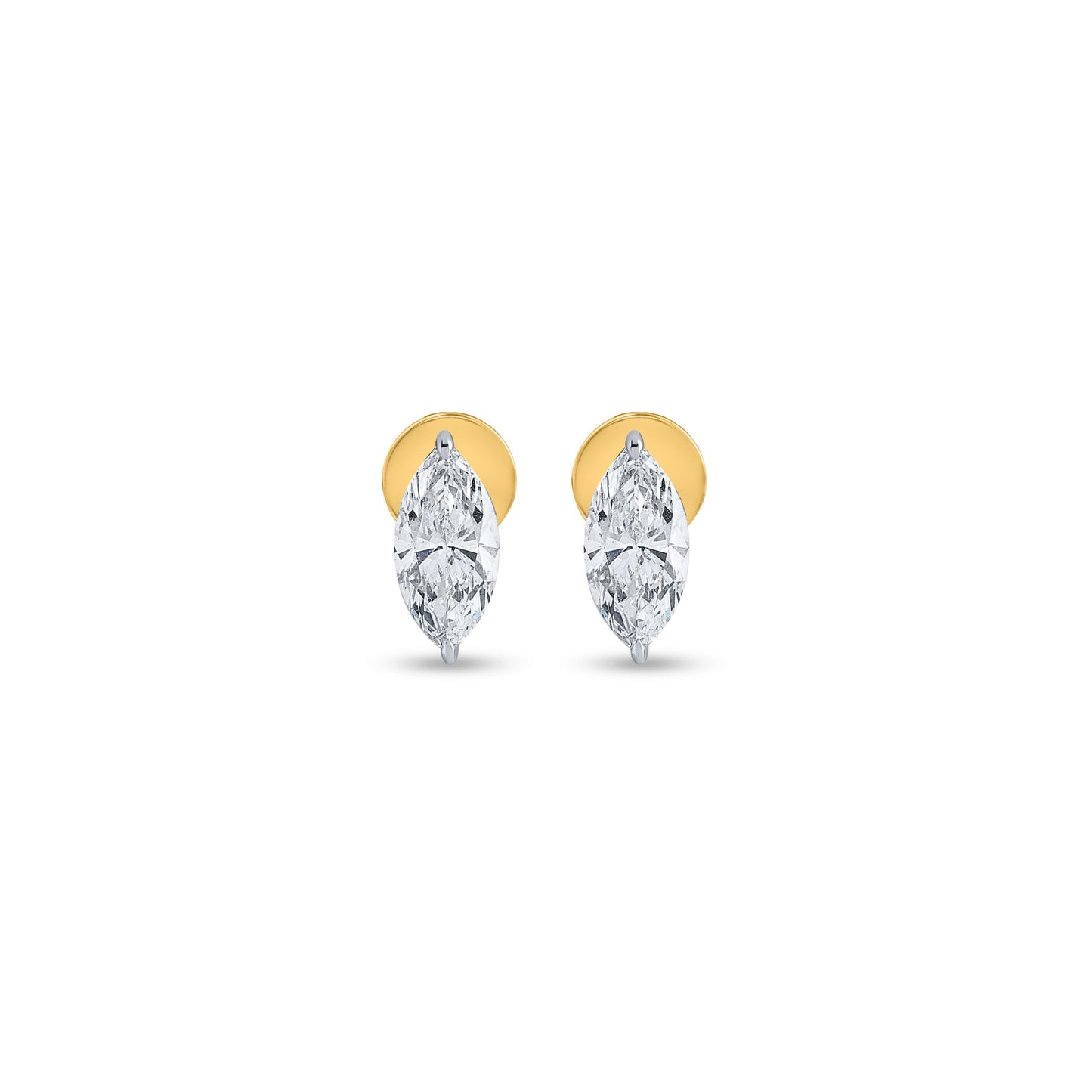 MRQ Cut Diamond Yellow Gold 14 K White Earring For Wommen |pure carat
