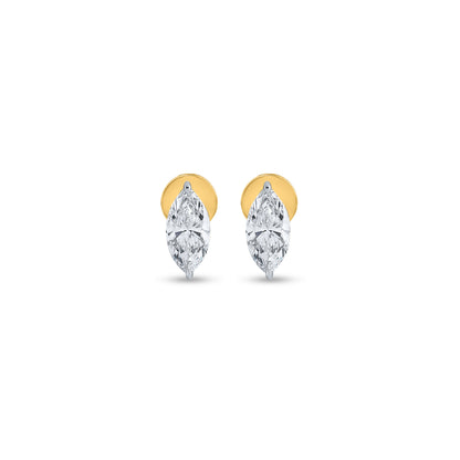 MRQ Cut Diamond Yellow Gold 14 K White Earring For Wommen |pure carat