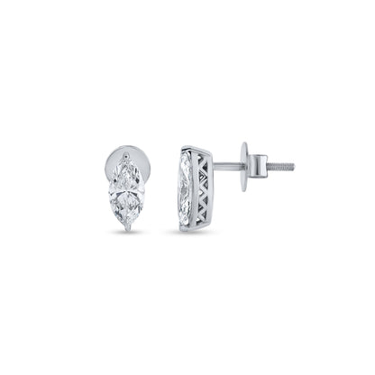 MRQ Cut Diamond Yellow Gold 14 K White Earring For Wommen |pure carat