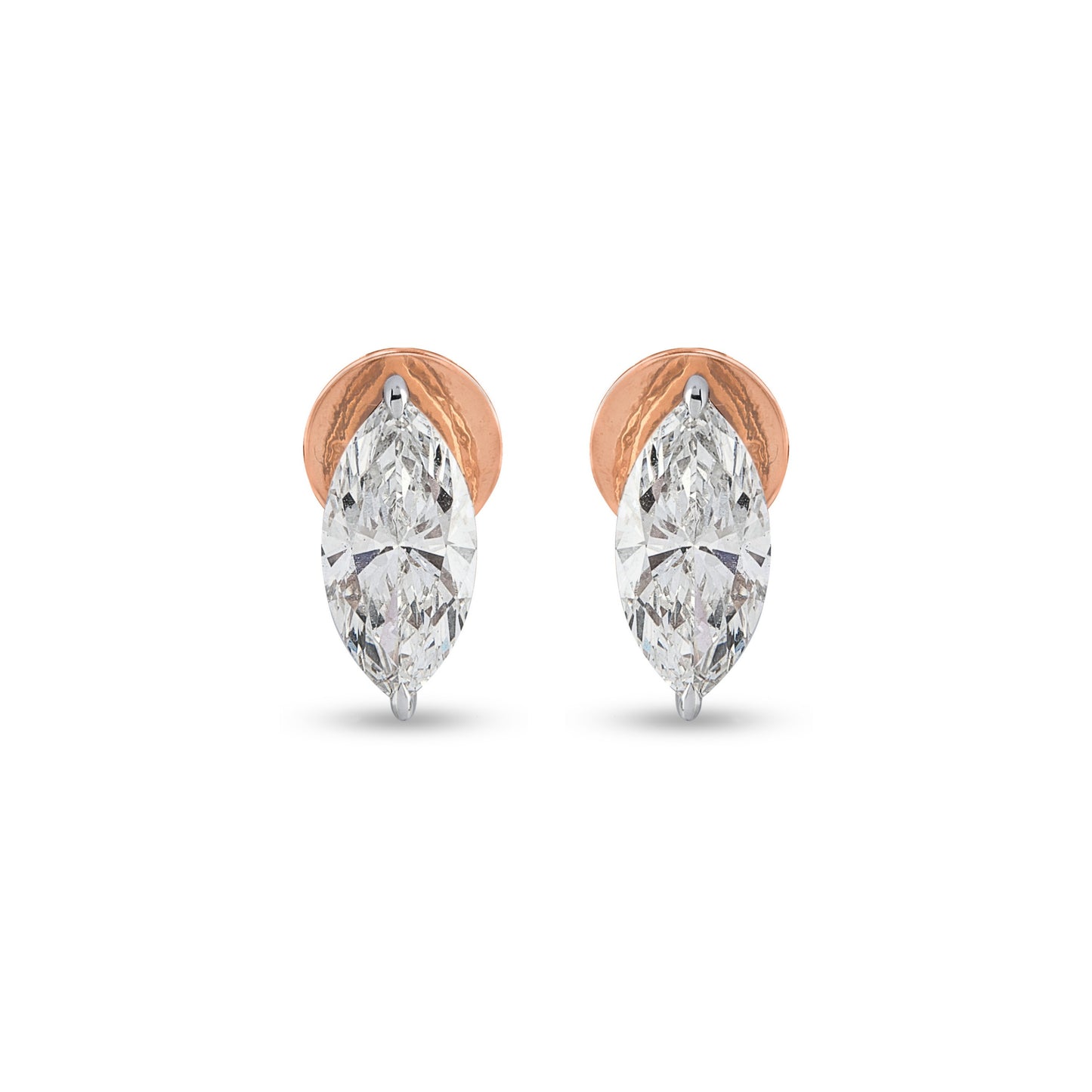 MRQ Cut Diamond Yellow Gold 14 K White Earring For Wommen |pure carat