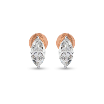 MRQ Cut Diamond Yellow Gold 14 K White Earring For Wommen |pure carat