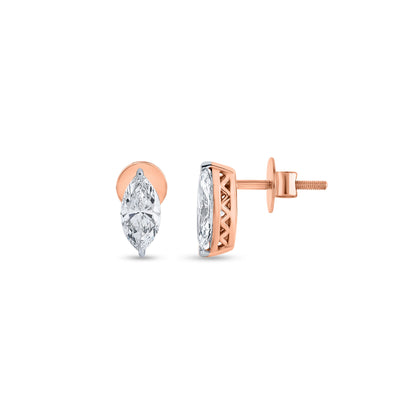 MRQ Cut Diamond Yellow Gold 14 K White Earring For Wommen |pure carat
