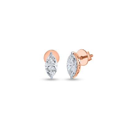 MRQ Cut Diamond Yellow Gold 14 K White Earring For Wommen |pure carat